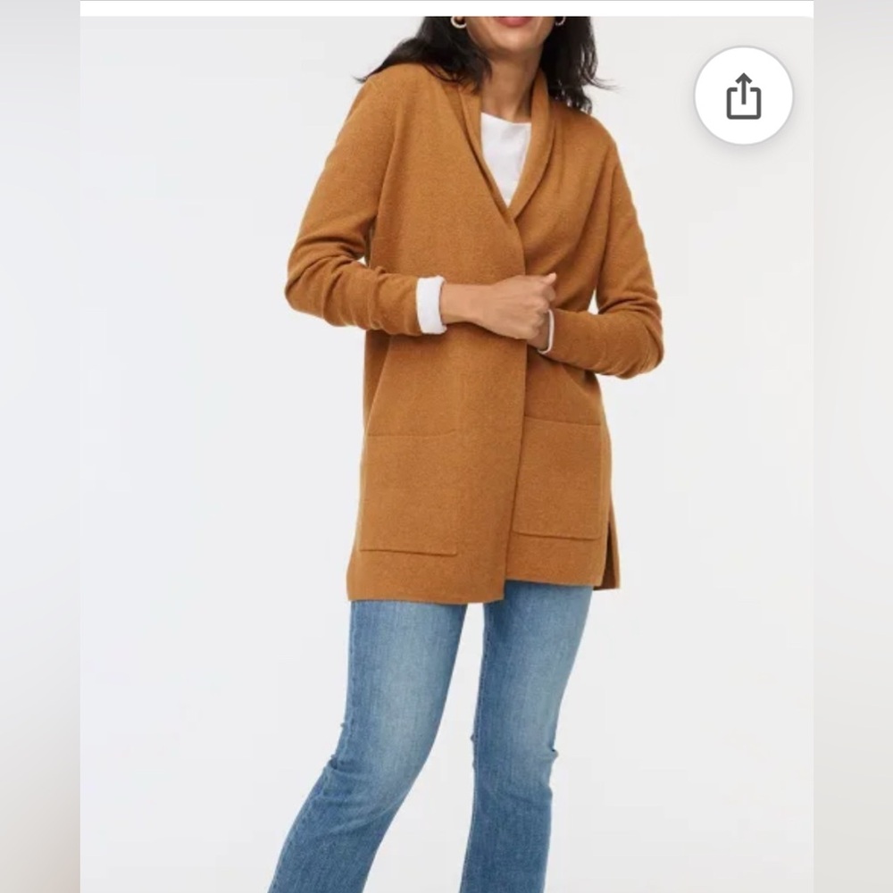 J.Crew Factory Brown Open Front Cardigan